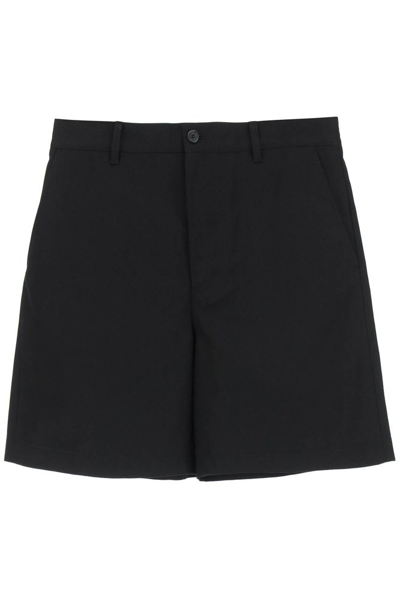Shop Acne Studios Button Detailed Denim Shorts In Black