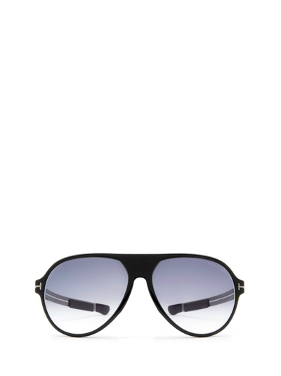 Shop Tom Ford Eyewear Oscar Aviator Frame Sunglasses In Multi