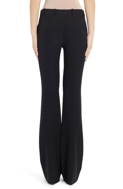 Shop Alexander Mcqueen Leaf Crepe Slim Bootcut Pants In Black