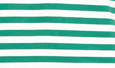 Shop Comme Des Garçons Play Stripe Long Sleeve T-shirt In Green/ White