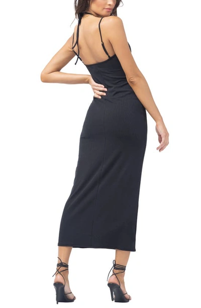 Shop L*space Naomi Cutout Halter Maxi Dress In Black