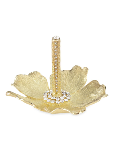 Shop Olivia Riegel Botanica Crystal Ring Holder In Gold