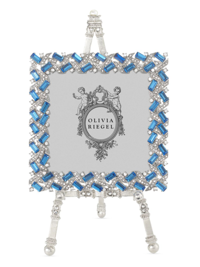 Shop Olivia Riegel Sapphire Hamilton Frame-on-easel In Blue