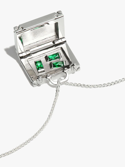Shop Hatton Labs Suitcase Pendant Necklace In Silber