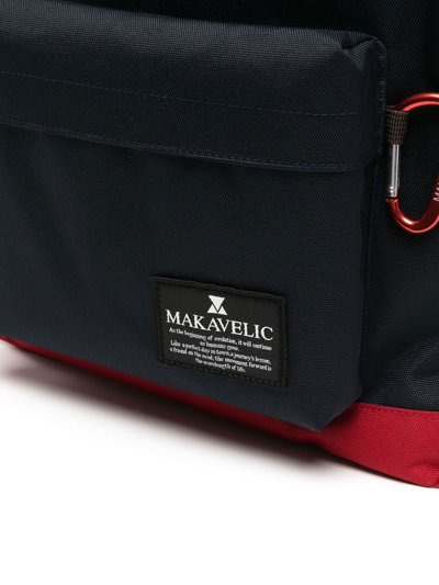 Shop Makavelic Logo Zipped Backpack In Blau