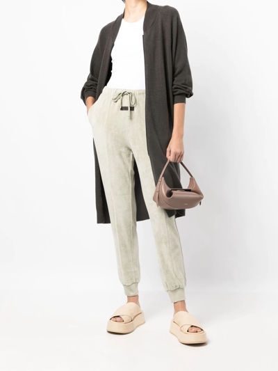 Shop Essentials Zip-up Long-length Cardigan In Grey
