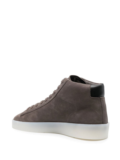 Shop Essentials Lace-up High-top Sneakers In Brown