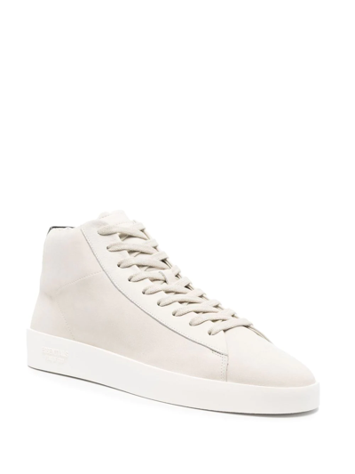 Shop Essentials Lace-up High-top Sneakers In Neutrals