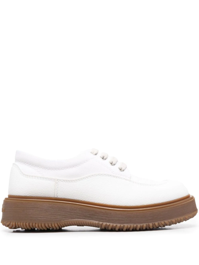 Shop Hogan Untraditional Chunky Sole Brogues In Weiss