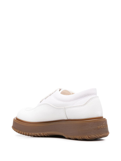 Hogan Untraditional White Cotton Shoe In Weiss