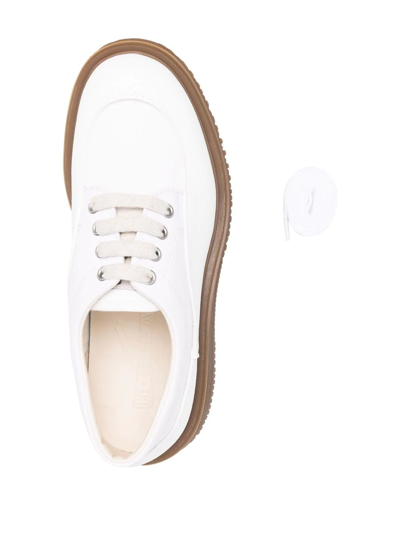 Hogan Untraditional White Cotton Shoe In Weiss