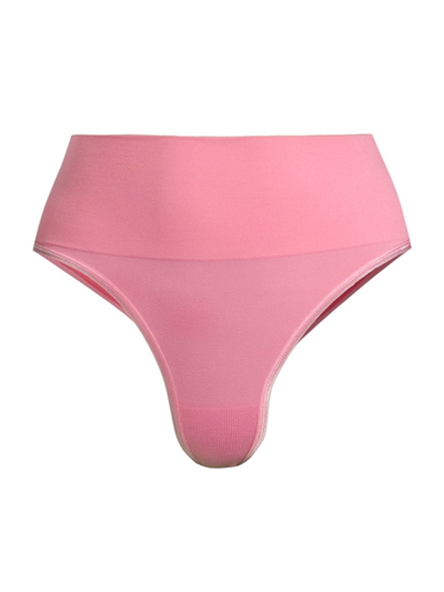 Shop Yummie Women's Ultralight Seamless High-waist Thong In Pink Cashmere