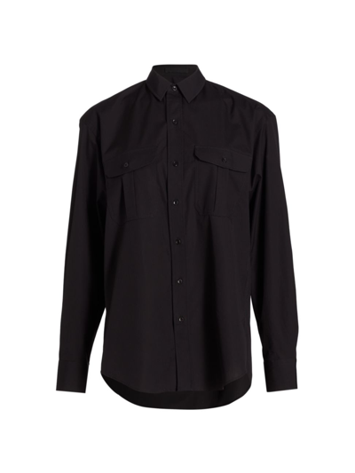Shop Wardrobe.nyc Women's Oversized Poplin Shirt In Black