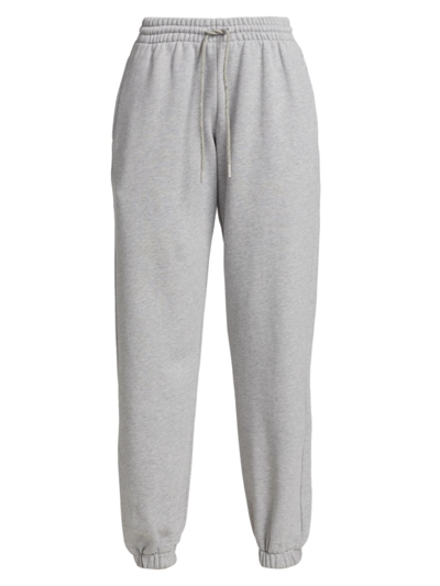 Shop Wardrobe.nyc Women's Elasticized Cotton-fleece Track Pants In Grey Marl