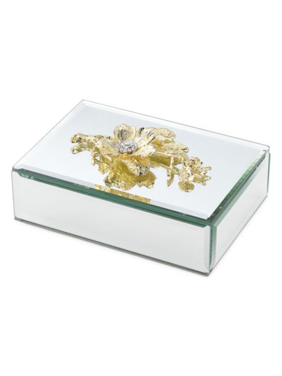Shop Olivia Riegel Botanica Mirrored Box In Gold