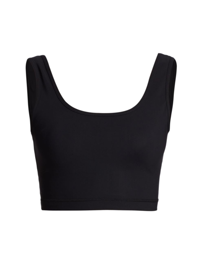 Shop Wardrobe.nyc Women's Sleeveless Scoopneck Crop Top In Black
