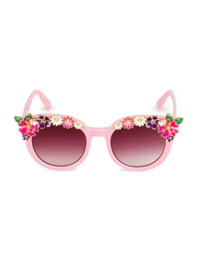 Shop Loveshackfancy Women's Ravi 54mm Round Sunglasses In Peony Pink