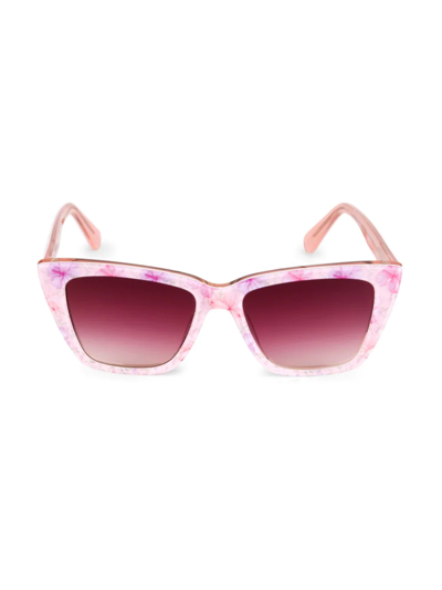 Shop Loveshackfancy Women's Newsom 54mm Cat Eye Sunglasses In Sunset Nectar
