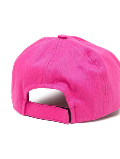 Shop Off-white Logo Embroidered Cap In Pink