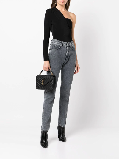 Saint Laurent Medium College Leather Crossbody Bag In Black