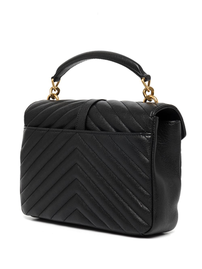 Saint Laurent Medium College Leather Crossbody Bag In Black