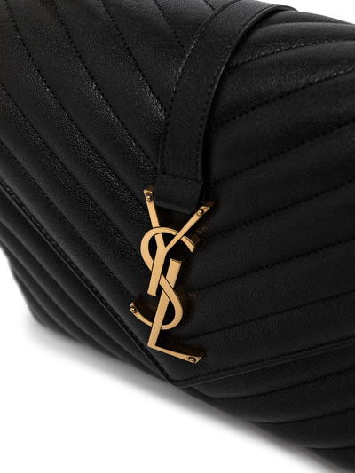 Saint Laurent Medium College Leather Crossbody Bag In Black