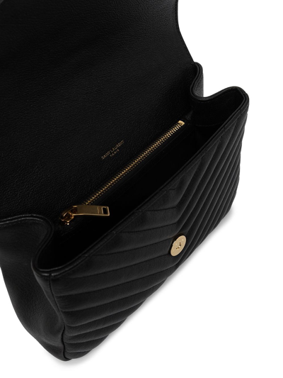 Saint Laurent Medium College Leather Crossbody Bag In Black