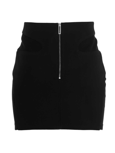 Shop Dion Lee Contour Stitch Mini Skirt In Black