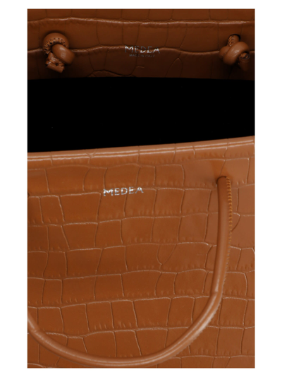 Medea 'busted Tall Croc' Shoulder Bag In Brown | ModeSens