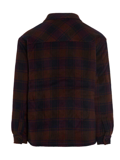 Shop Paccbet Sherpa Check Overshirt In Multicolor