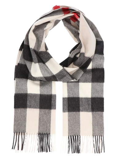 Shop Burberry Half Mega Check Scarf In Multicolor