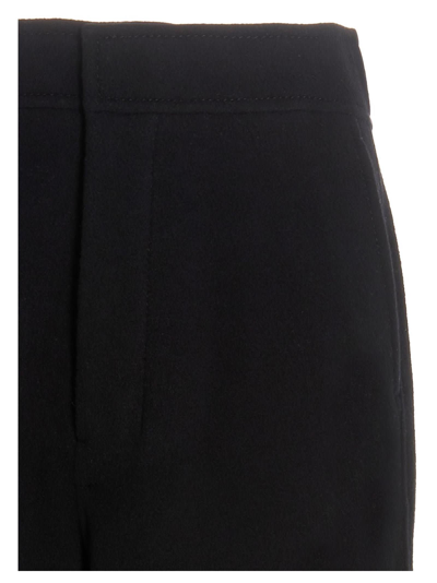 Shop Ami Alexandre Mattiussi Wool And Cashmere Trousers In Black
