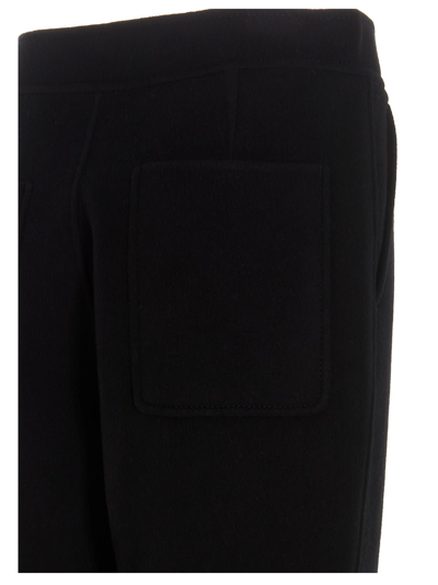 Shop Ami Alexandre Mattiussi Wool And Cashmere Trousers In Black