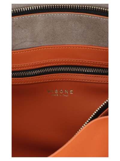 Shop Visone Amanda Small Shopping Bag In Orange