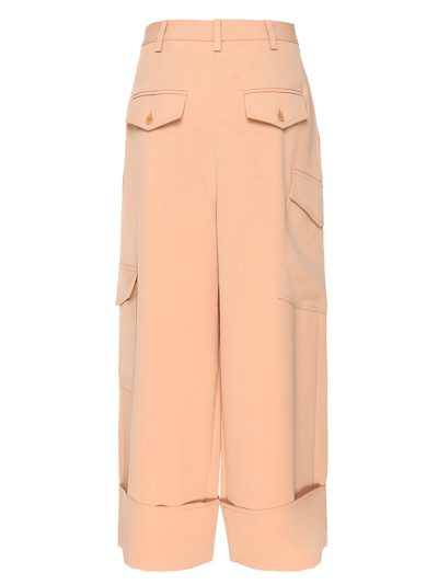 Shop Tibi Pences Crop Pants In Beige