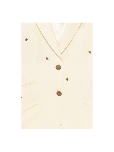 Shop Maurizio Miri Star Onebreasted Blazer In Beige