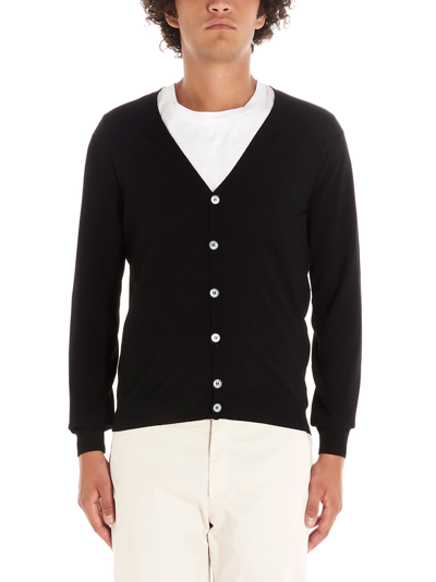 Shop Zanone Flexwool Cardigan In Black