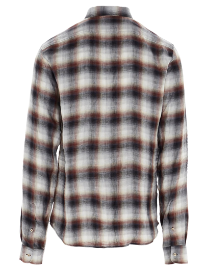 Shop Dsquared2 Check Linen Shirt In Multicolor