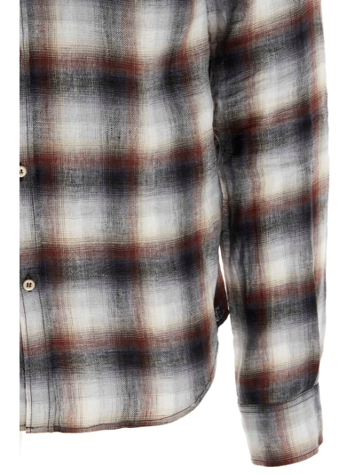 Shop Dsquared2 Check Linen Shirt In Multicolor