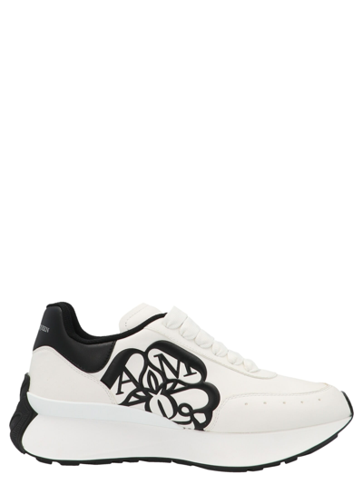 Shop Alexander Mcqueen Running Sneakers In White/black
