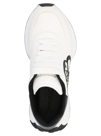 Shop Alexander Mcqueen Running Sneakers In White/black