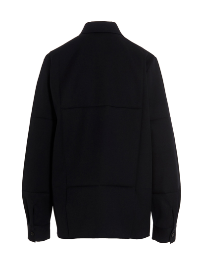 Shop Jil Sander Wool Shirt In Black