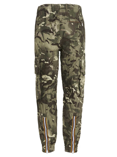 Shop K-way Camouflage Cargo Pants In Multicolor