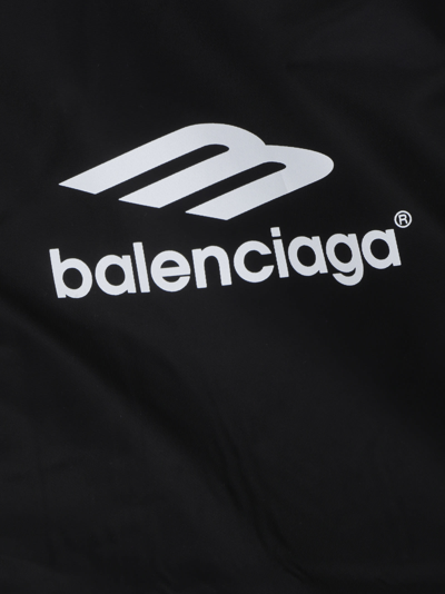 Shop Balenciaga Pleated Windbreaker In Black