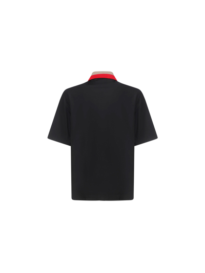Shop Burberry Rolston Polo Shirt In Black