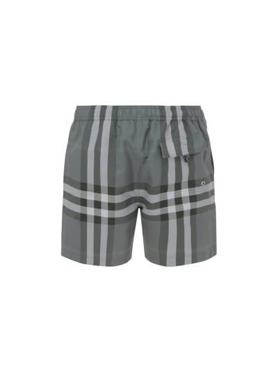 Shop Burberry Martin Swimsuit In Dusty Green Ip Check