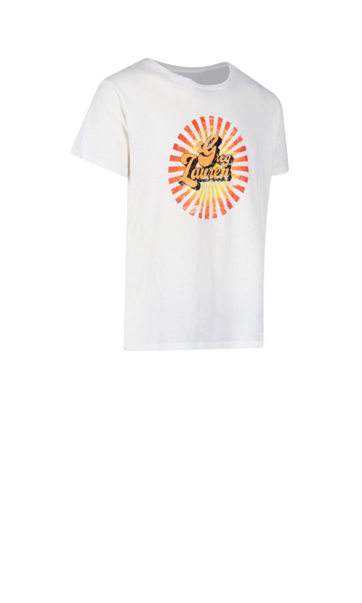 Shop Greg Lauren T-shirt In White