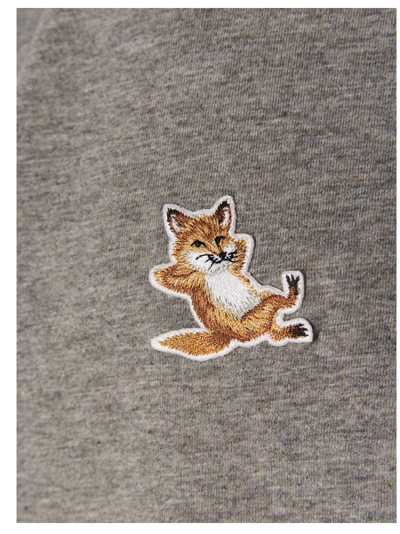 Shop Maison Kitsuné Chillax Fox T-shirt In Gray