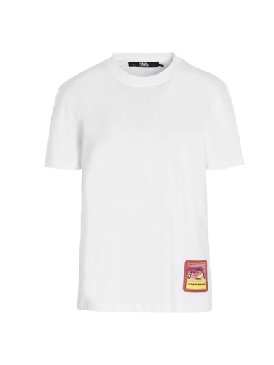 Shop Karl Lagerfeld Surf T-shirt In White