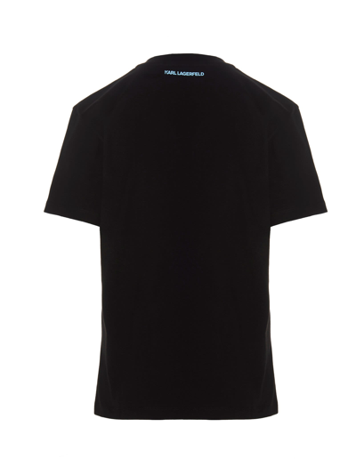 Shop Karl Lagerfeld Address T-shirt In Black